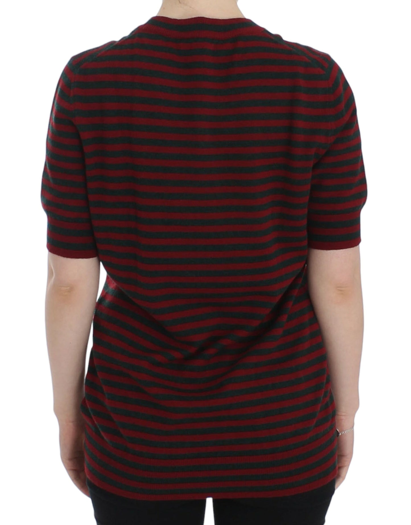 Pull ras du cou élégant en cachemire rayé Dolce & Gabbana