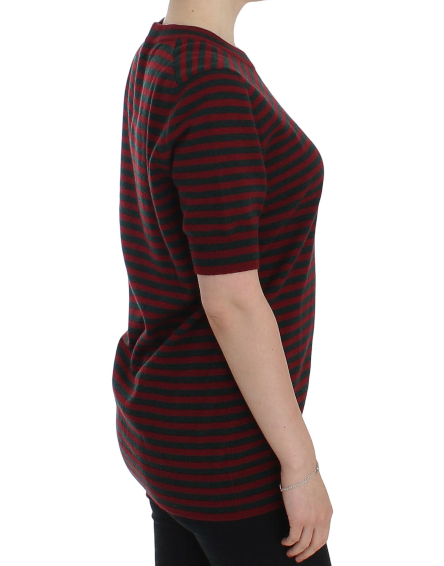 Pull ras du cou élégant en cachemire rayé Dolce & Gabbana