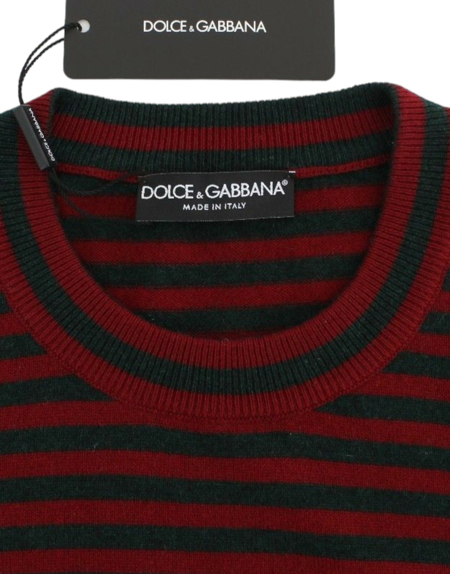 Pull ras du cou élégant en cachemire rayé Dolce & Gabbana