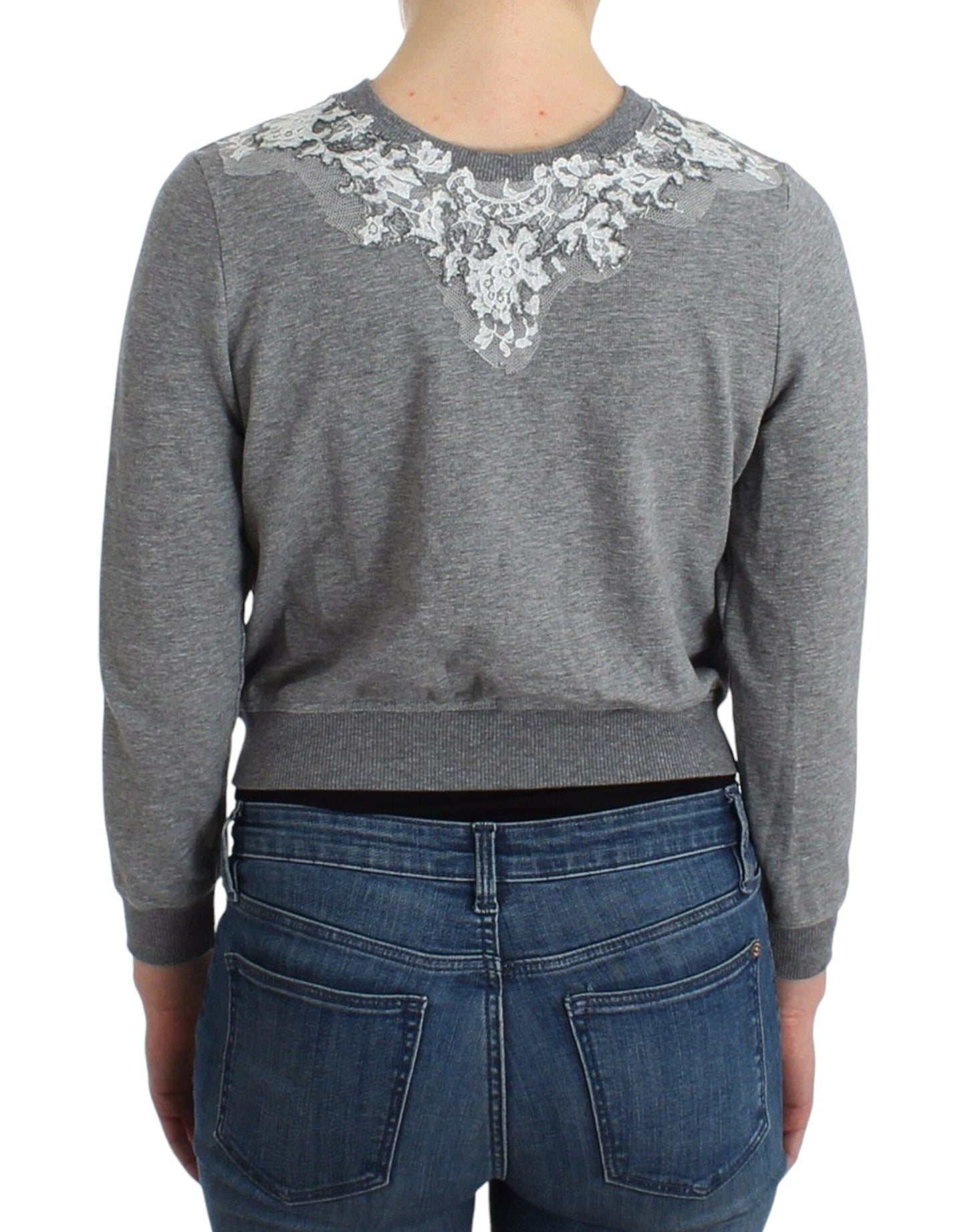 Cardigan court en coton mélangé gris chic Ermanno Scervino