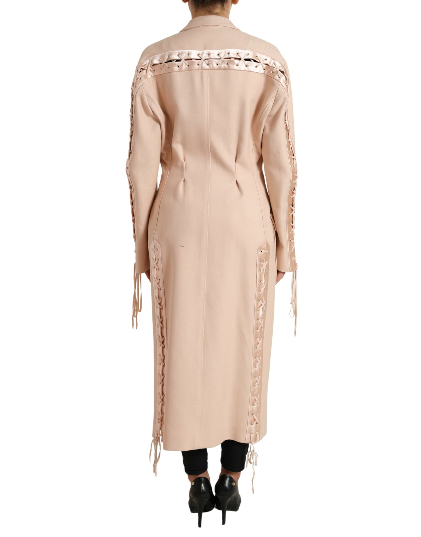 Trench-coat beige élégant à boutonnage simple Dolce & Gabbana