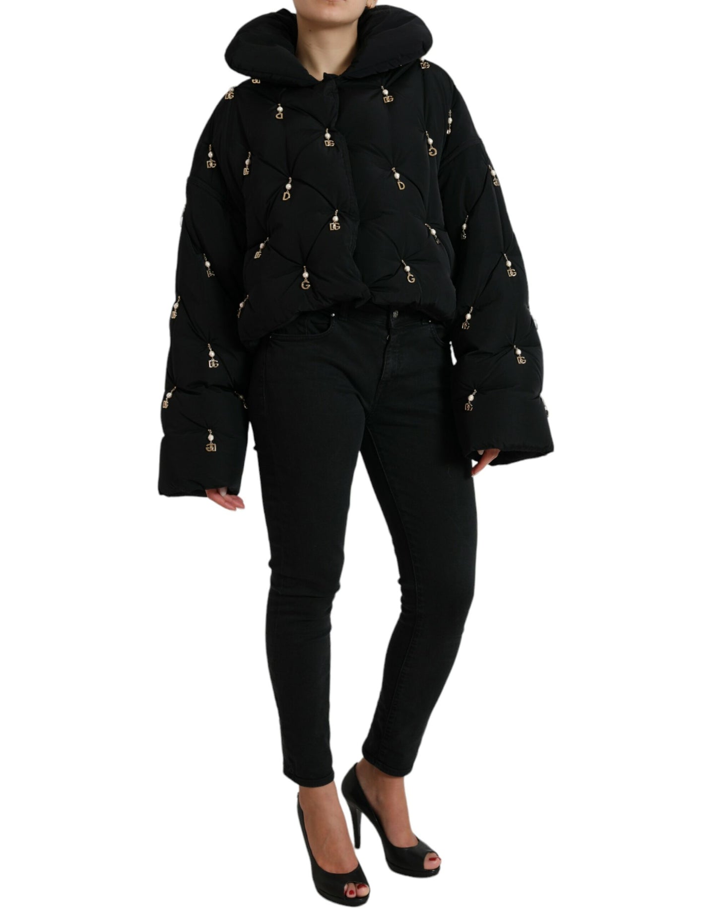 Veste matelassée élégante Dolce & Gabbana ornée de perles