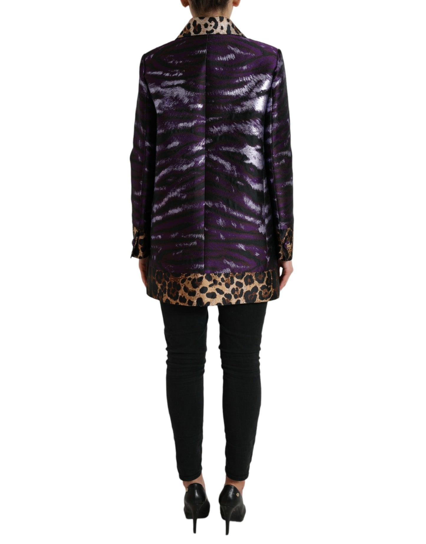 Trench en jacquard Dolce & Gabbana exquis avec motif tigre