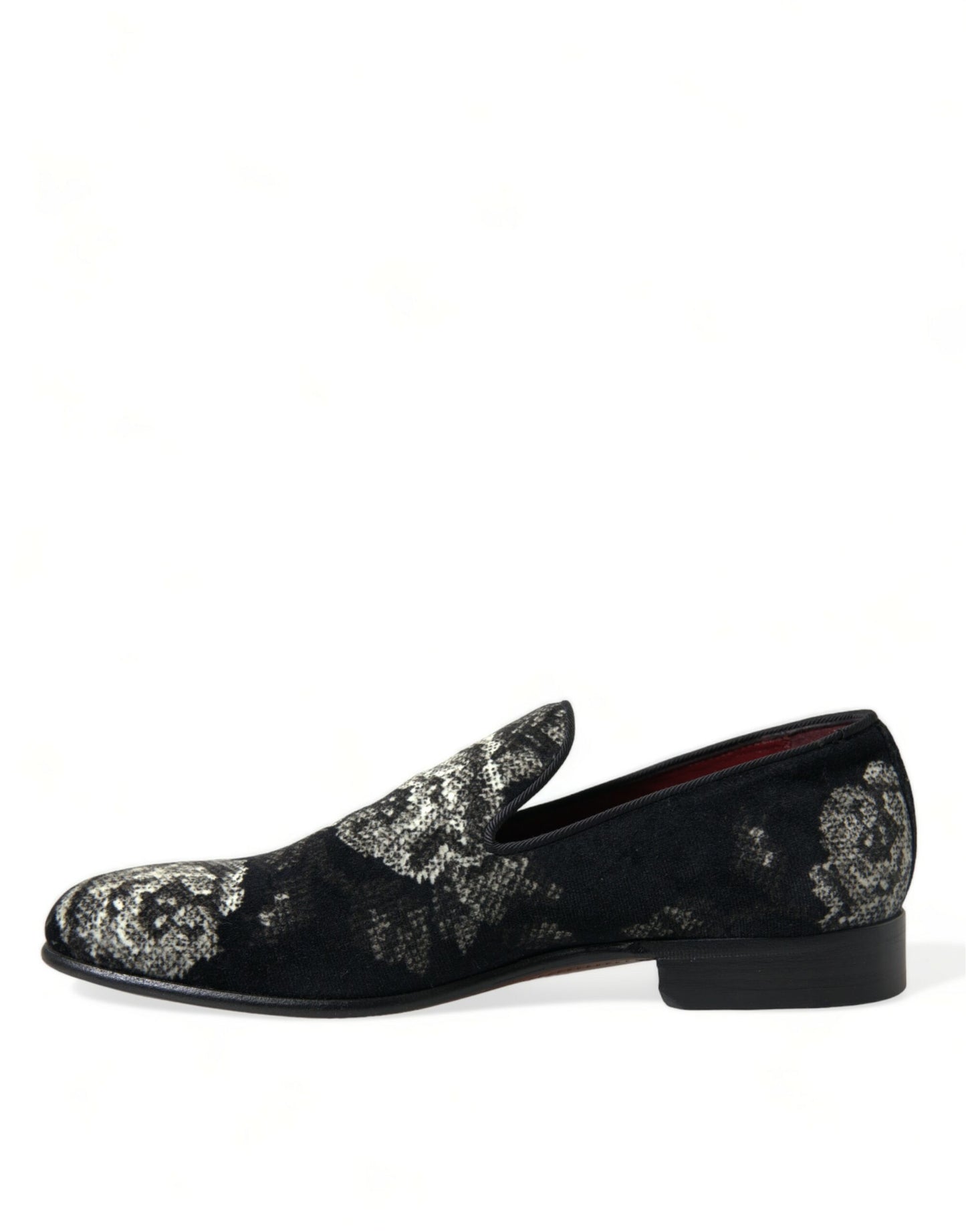 Mocassins élégants en velours fleuri Dolce & Gabbana