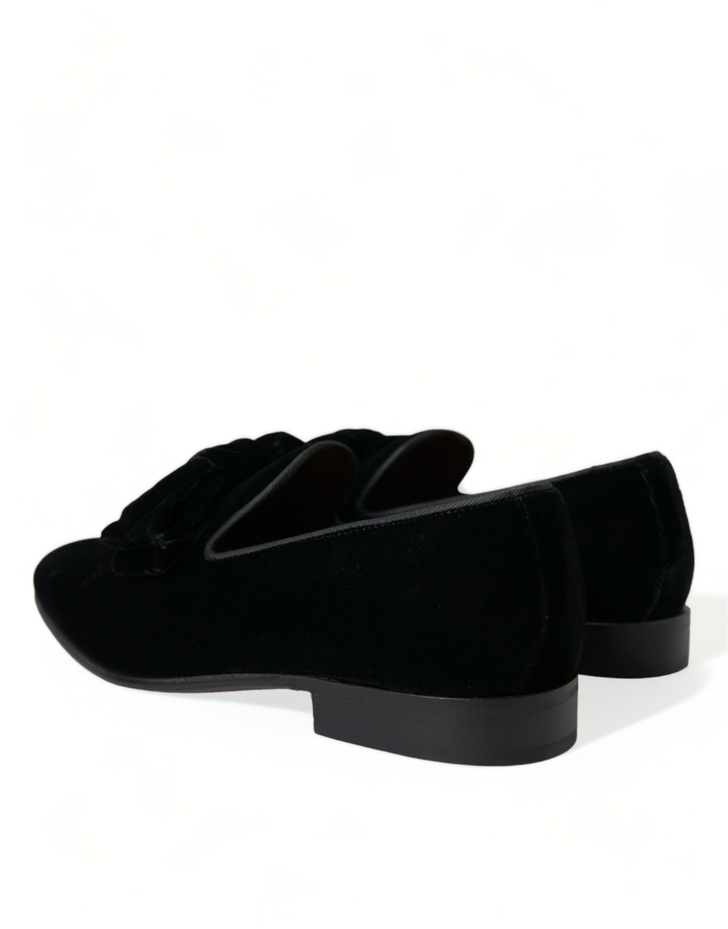 Mocassins élégants en velours noir Dolce & Gabbana - Chaussures de luxe pour homme