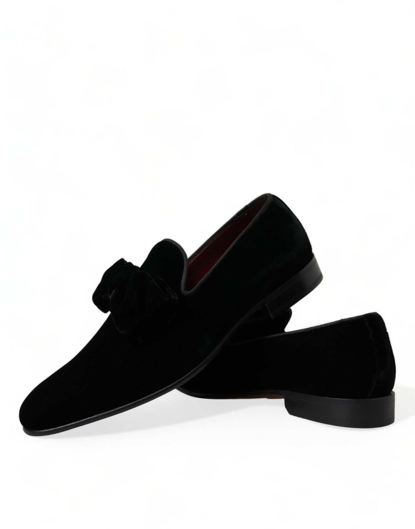 Mocassins élégants en velours noir Dolce & Gabbana - Chaussures de luxe pour homme