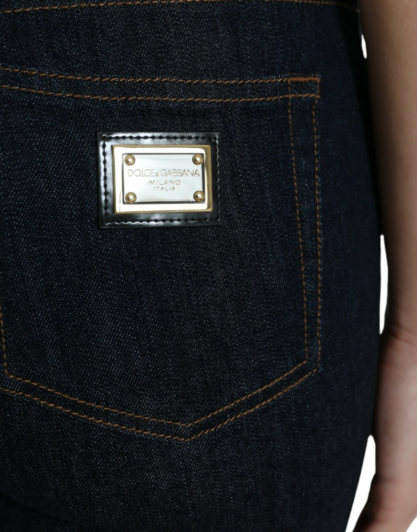 Dolce & Gabbana Blue Cotton Stretch Denim Skinny Jeans by Dolce & Gabbana