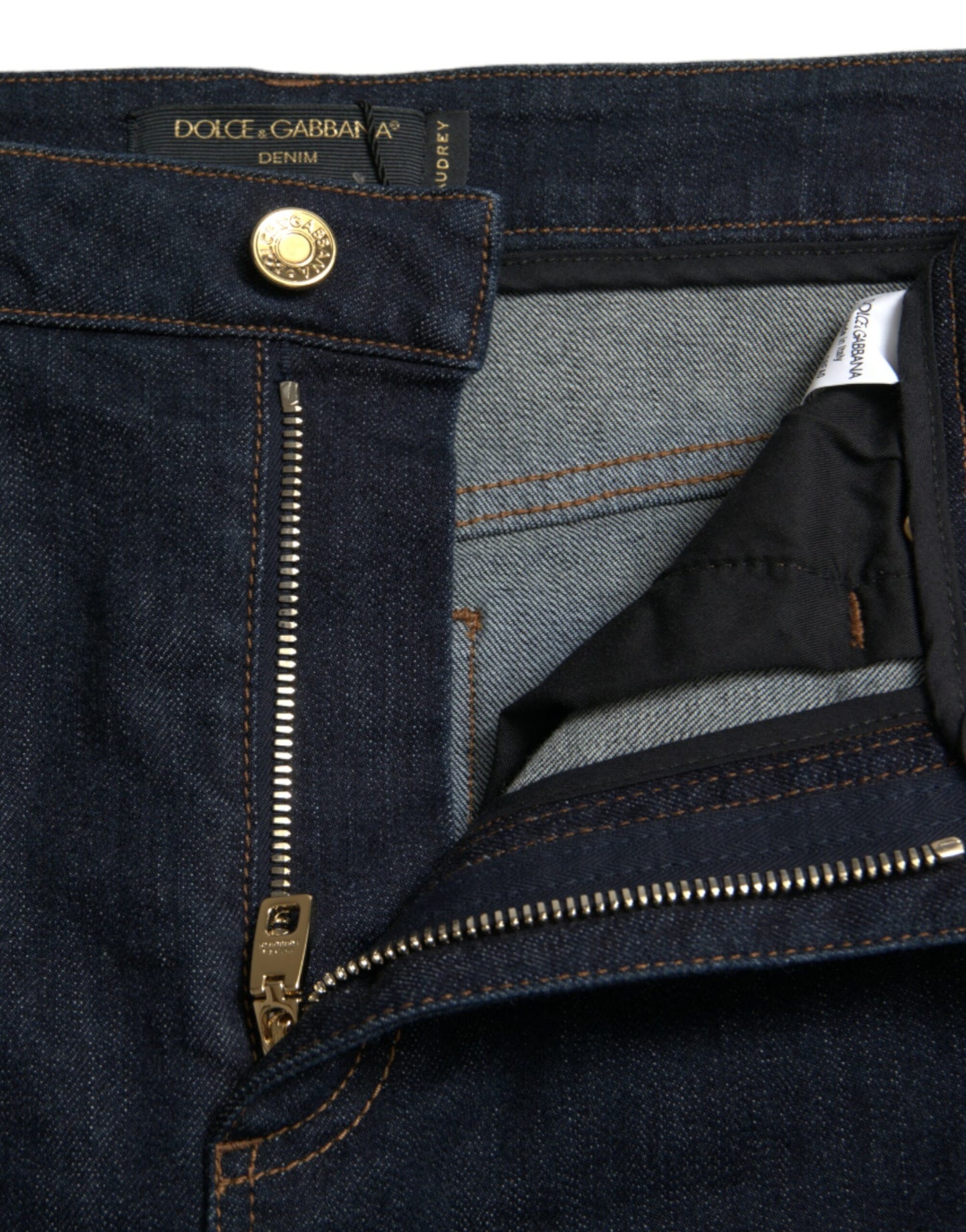 Dolce & Gabbana Blue Cotton Stretch Denim Skinny Jeans by Dolce & Gabbana