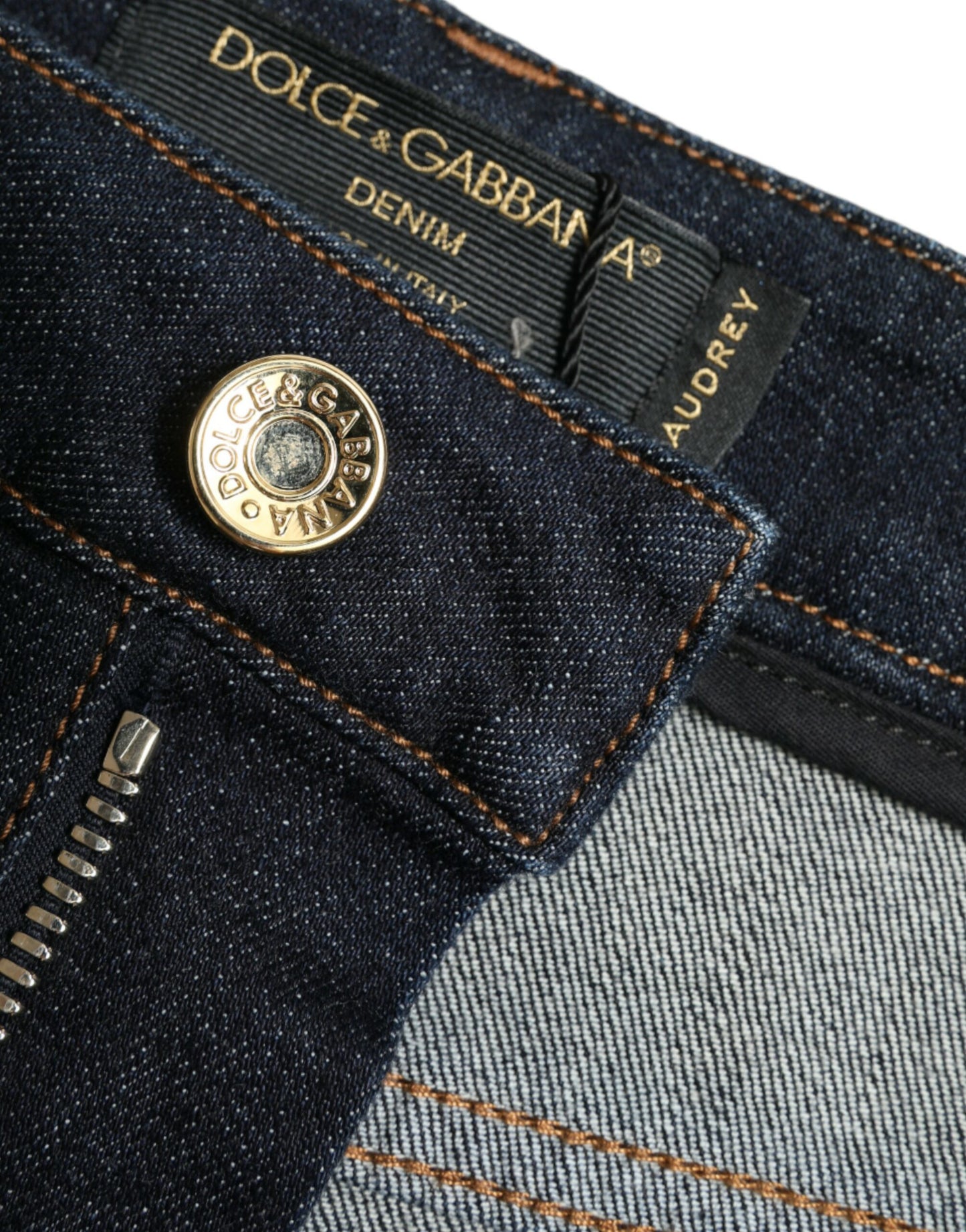 Dolce & Gabbana Blue Cotton Stretch Denim Skinny Jeans by Dolce & Gabbana