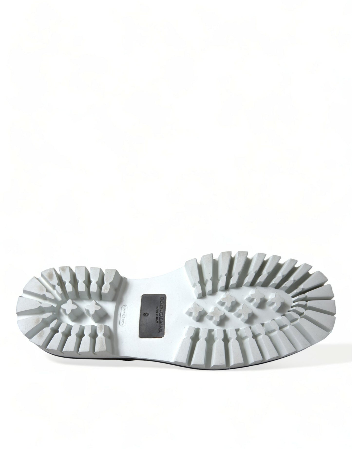 Chaussures Derby sophistiquées en cuir noir et blanc Dolce & Gabbana