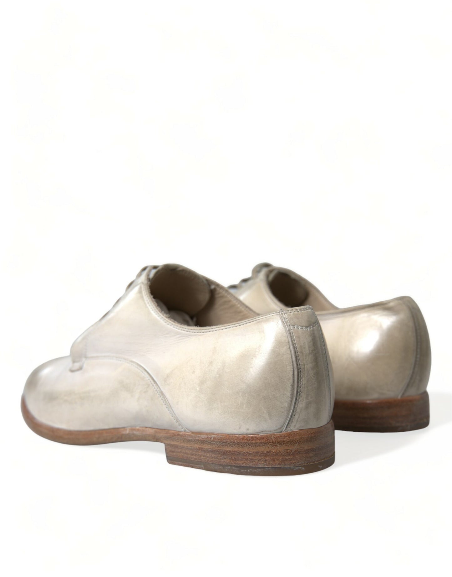 Chaussures Derby élégantes en cuir de veau blanc Dolce & Gabbana
