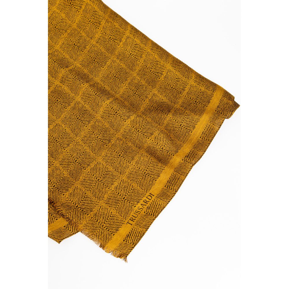 Trussardi Yellow Viscose Men Scarf by Trussardi