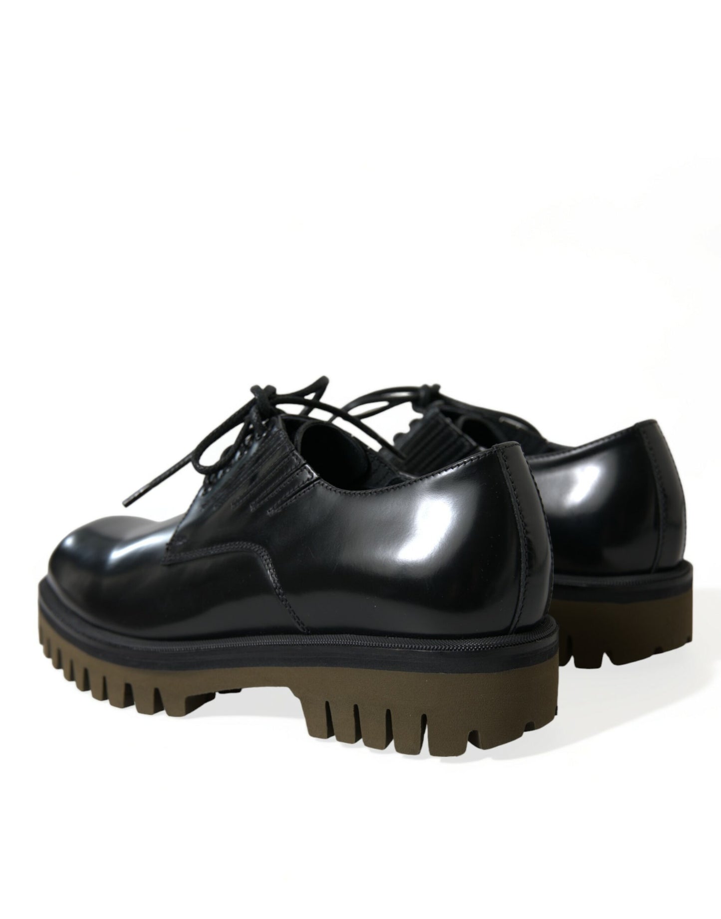 Chaussures Derby élégantes en cuir noir Dolce & Gabbana