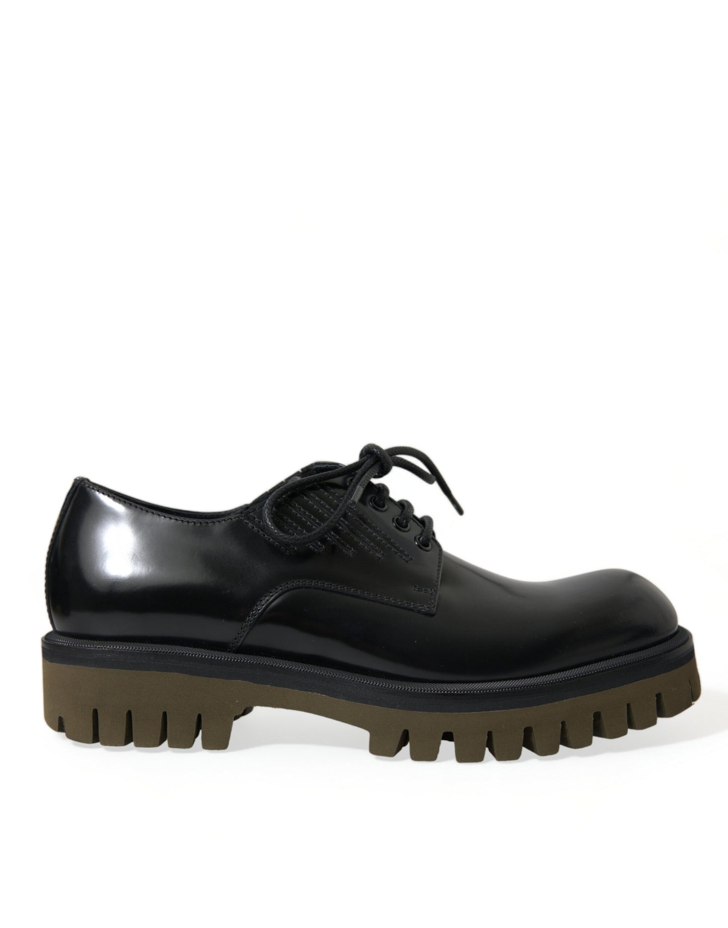 Chaussures Derby élégantes en cuir noir Dolce & Gabbana