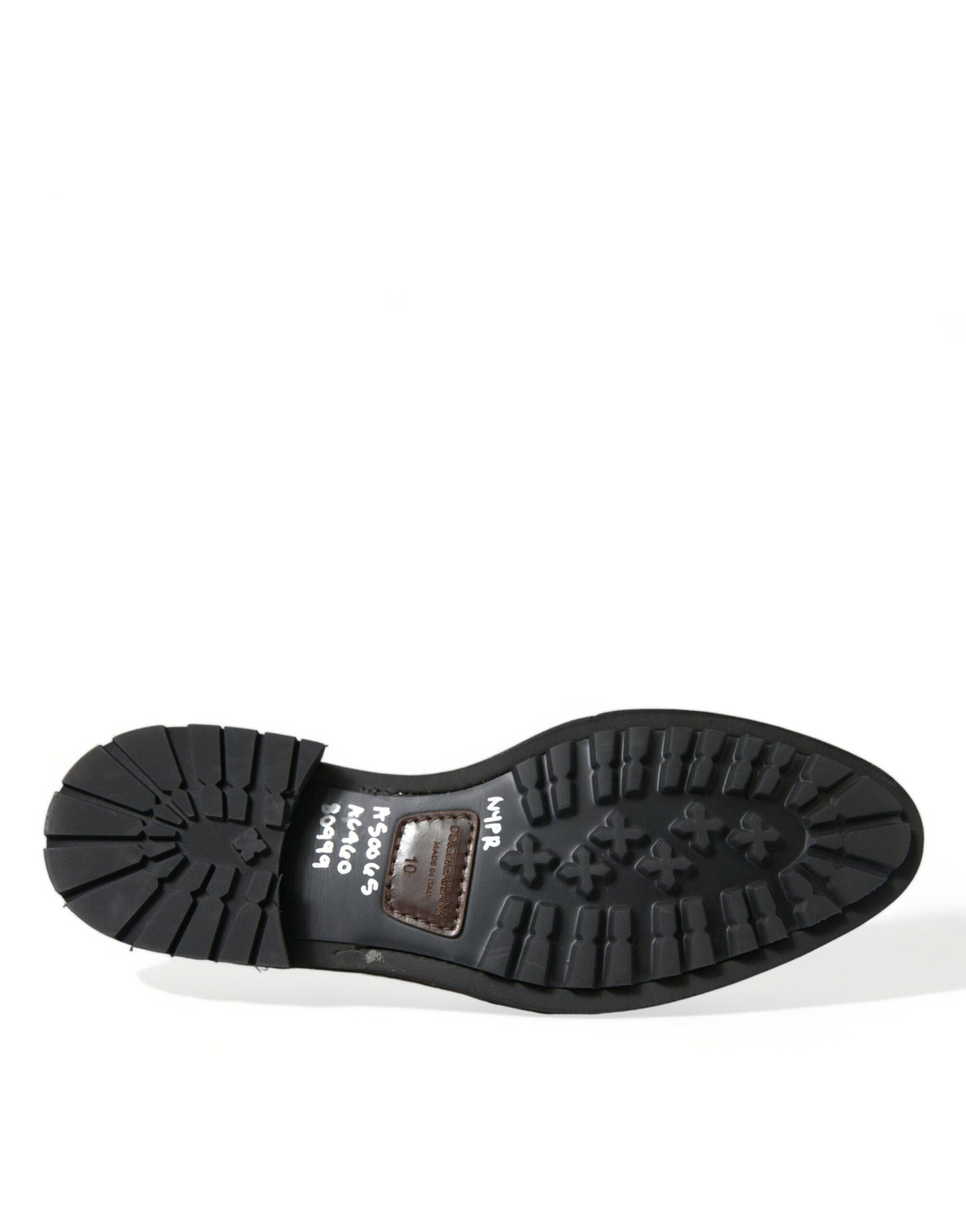 Mocassins cloutés élégants en cuir noir Dolce & Gabbana