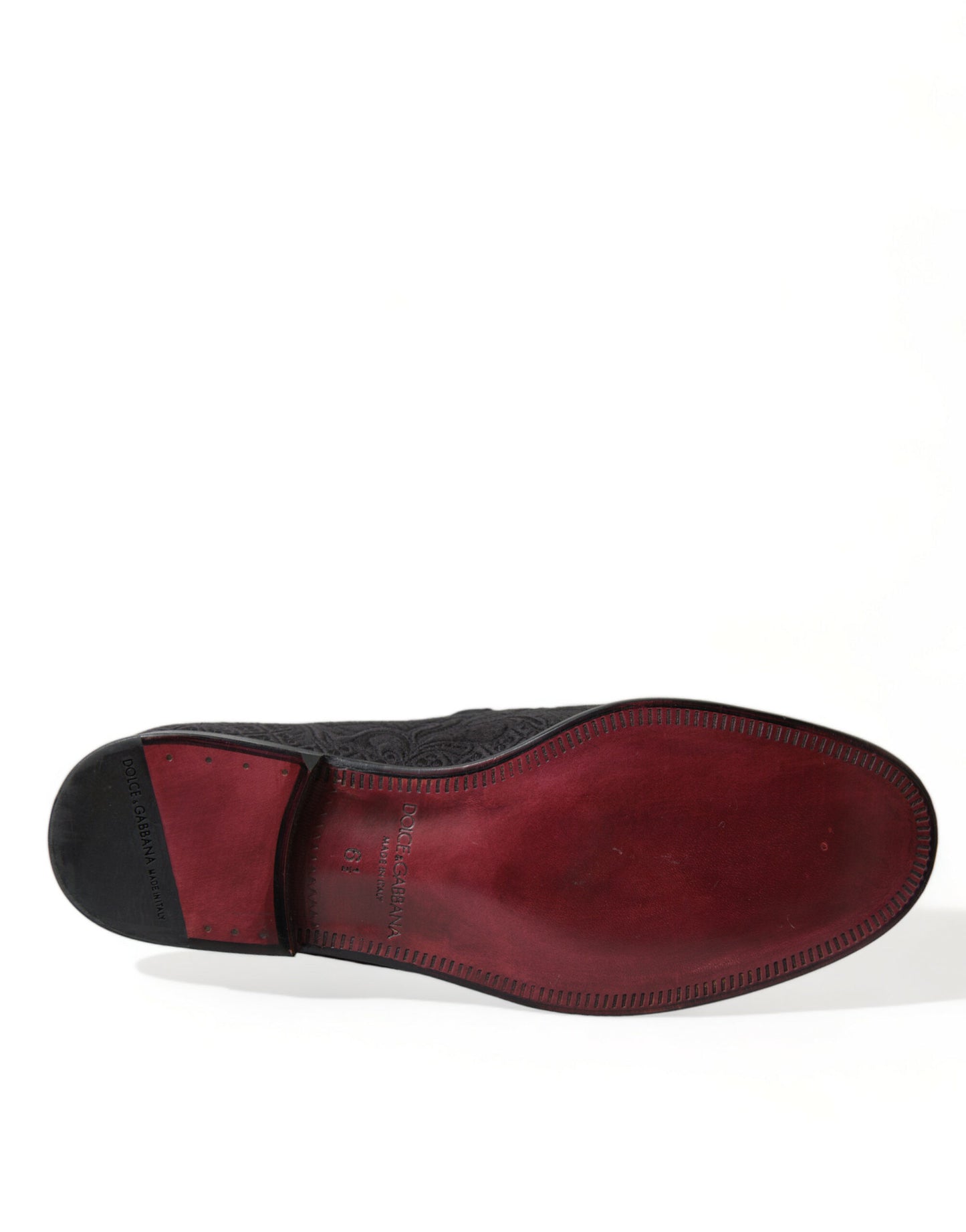 Mocassins élégants en brocart noir Dolce & Gabbana