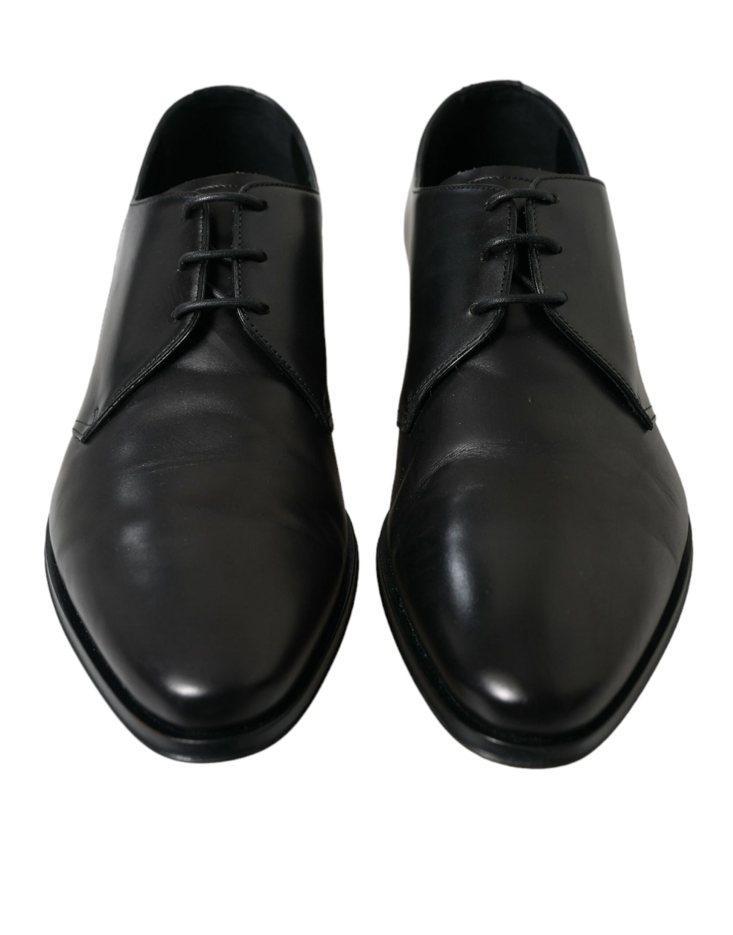 Chaussures Derby élégantes en cuir noir Dolce & Gabbana
