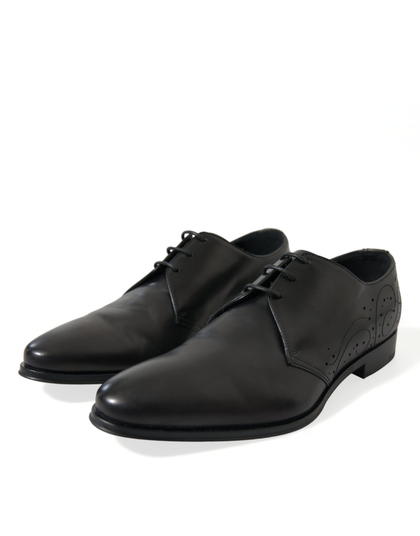 Chaussures Derby élégantes en cuir noir Dolce & Gabbana