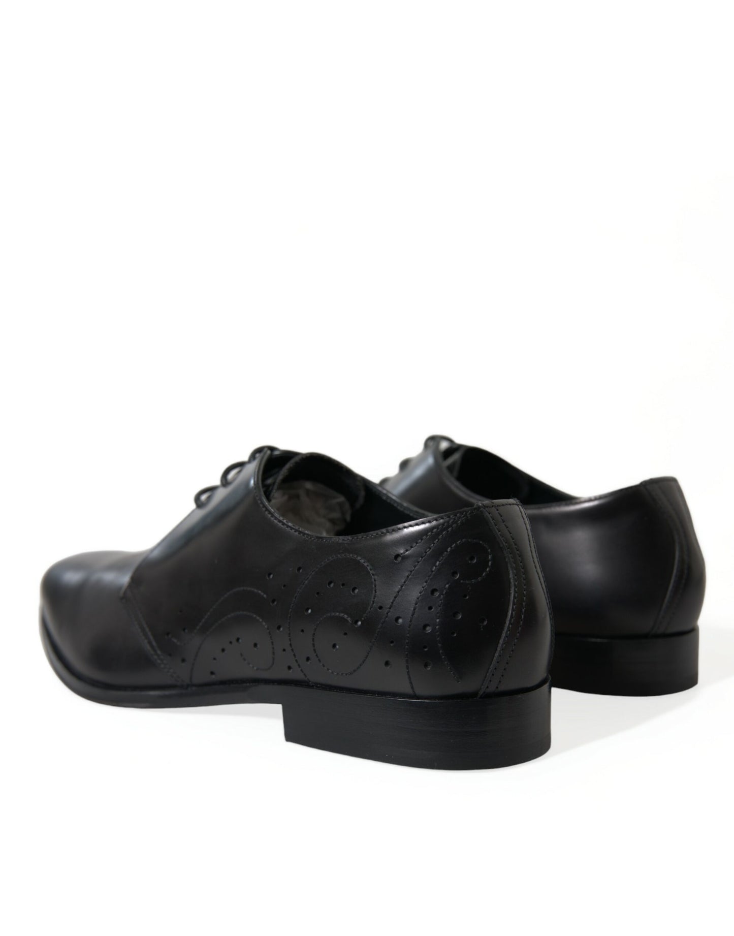 Chaussures Derby élégantes en cuir noir Dolce & Gabbana