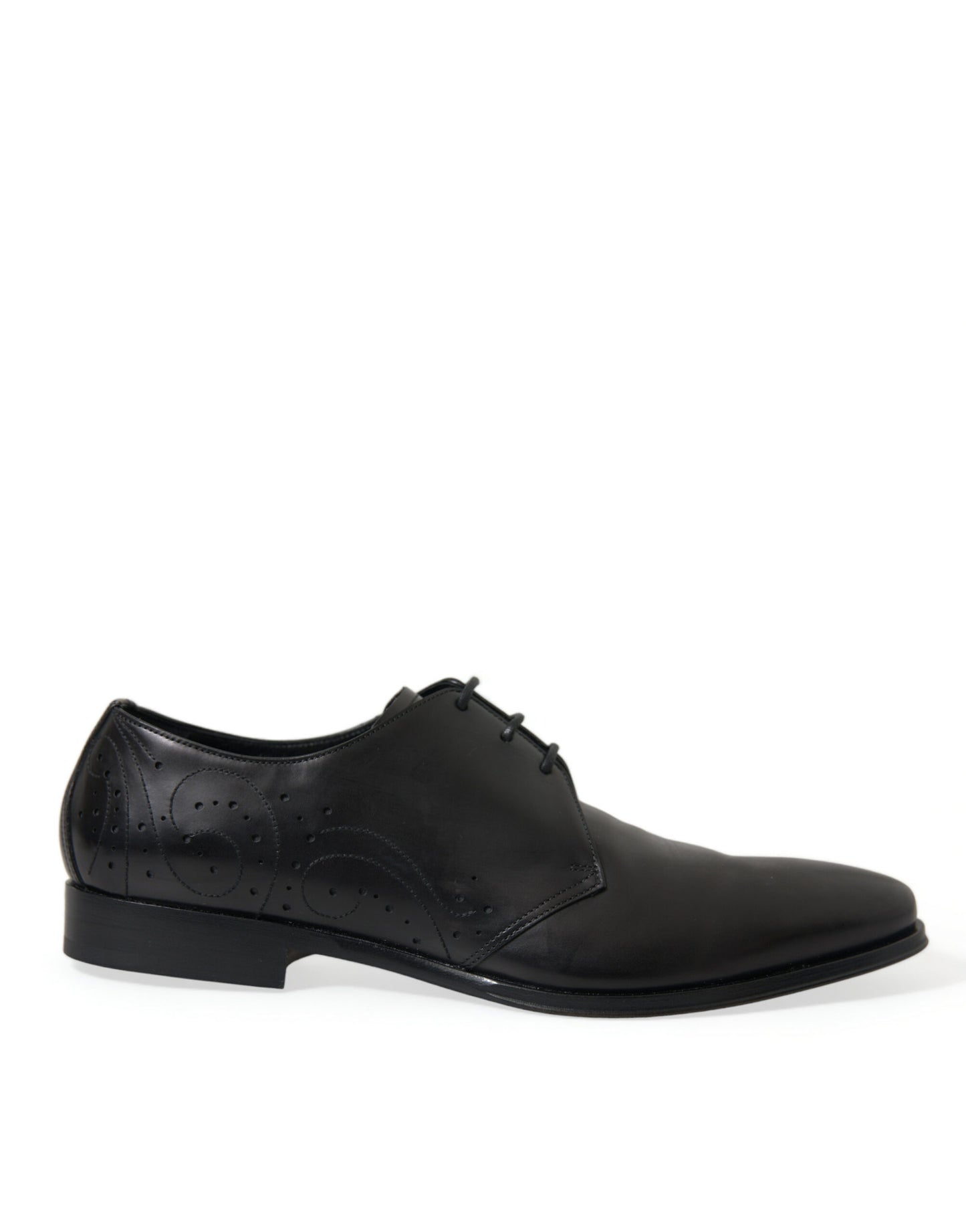 Chaussures Derby élégantes en cuir noir Dolce & Gabbana