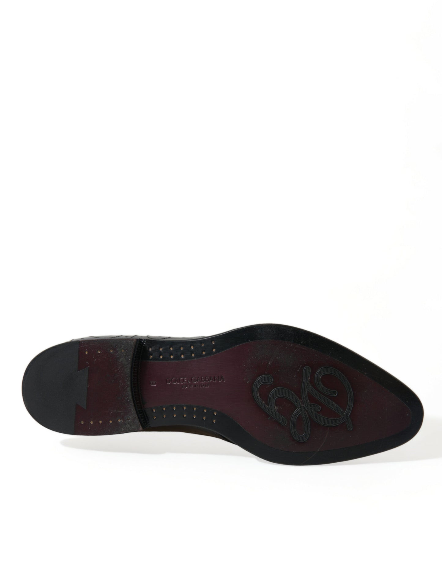 Chaussures Derby élégantes en cuir noir Dolce & Gabbana