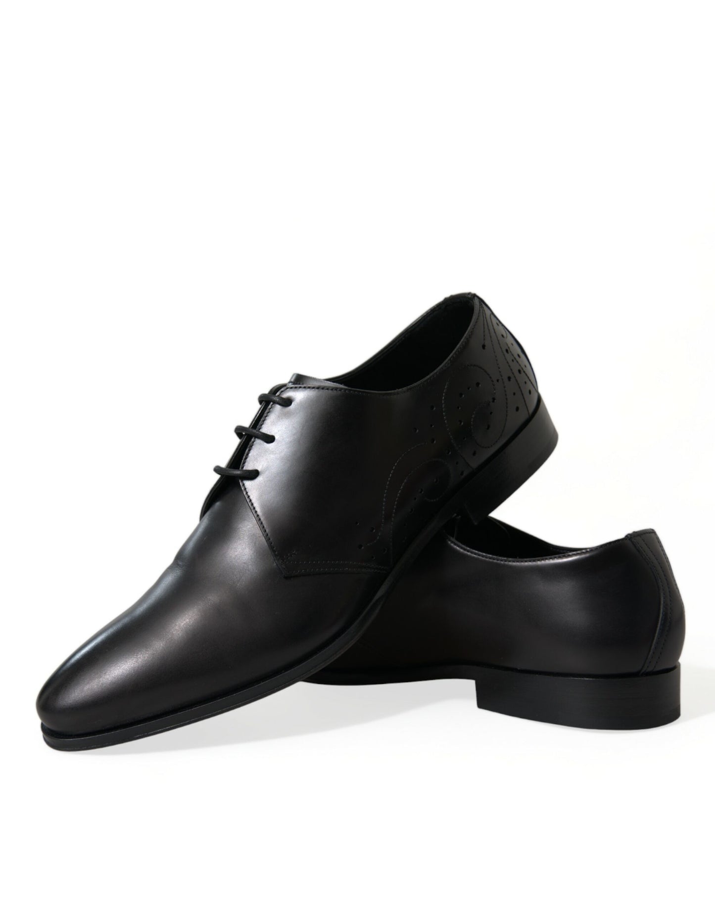Chaussures Derby élégantes en cuir noir Dolce & Gabbana