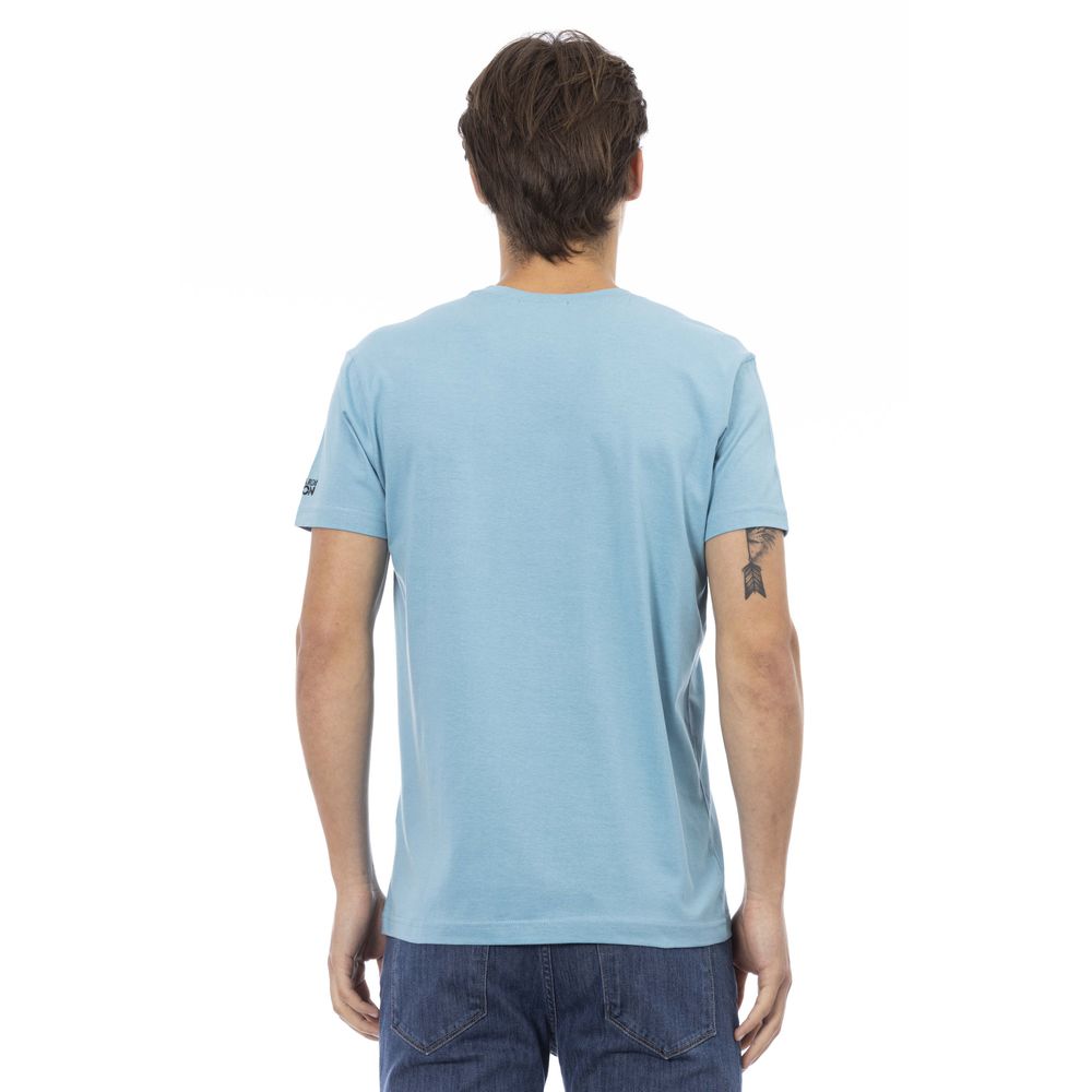T-shirt Trussardi Action en coton bleu clair pour homme