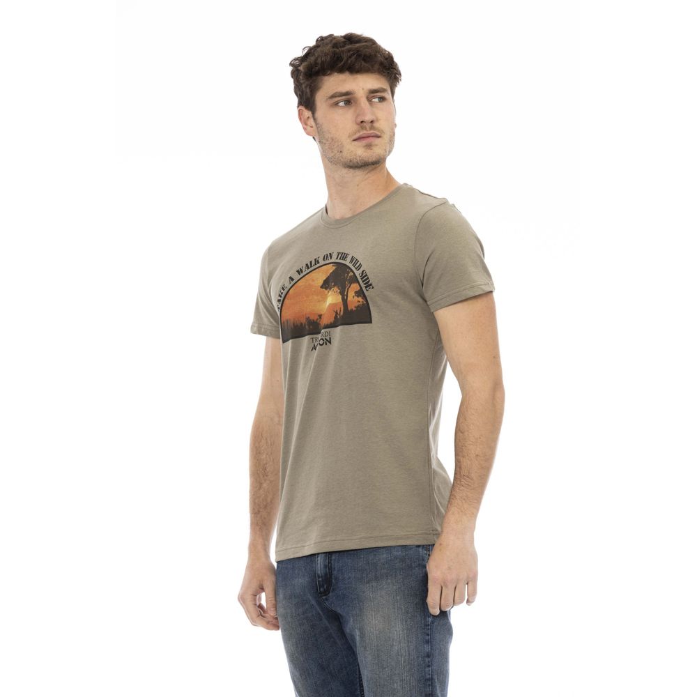 T-shirt Trussardi Action en coton vert pour homme
