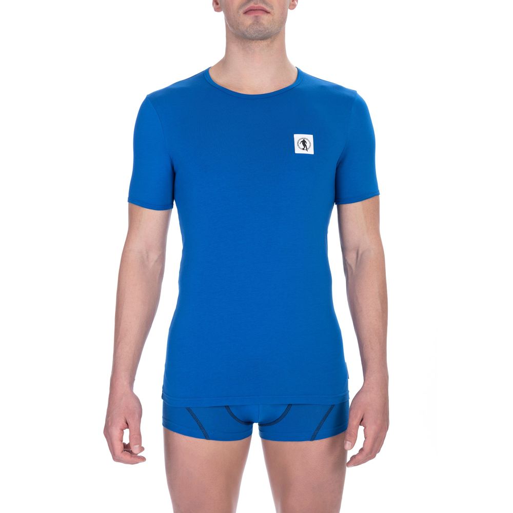 T-shirt homme en coton bleu Bikkembergs