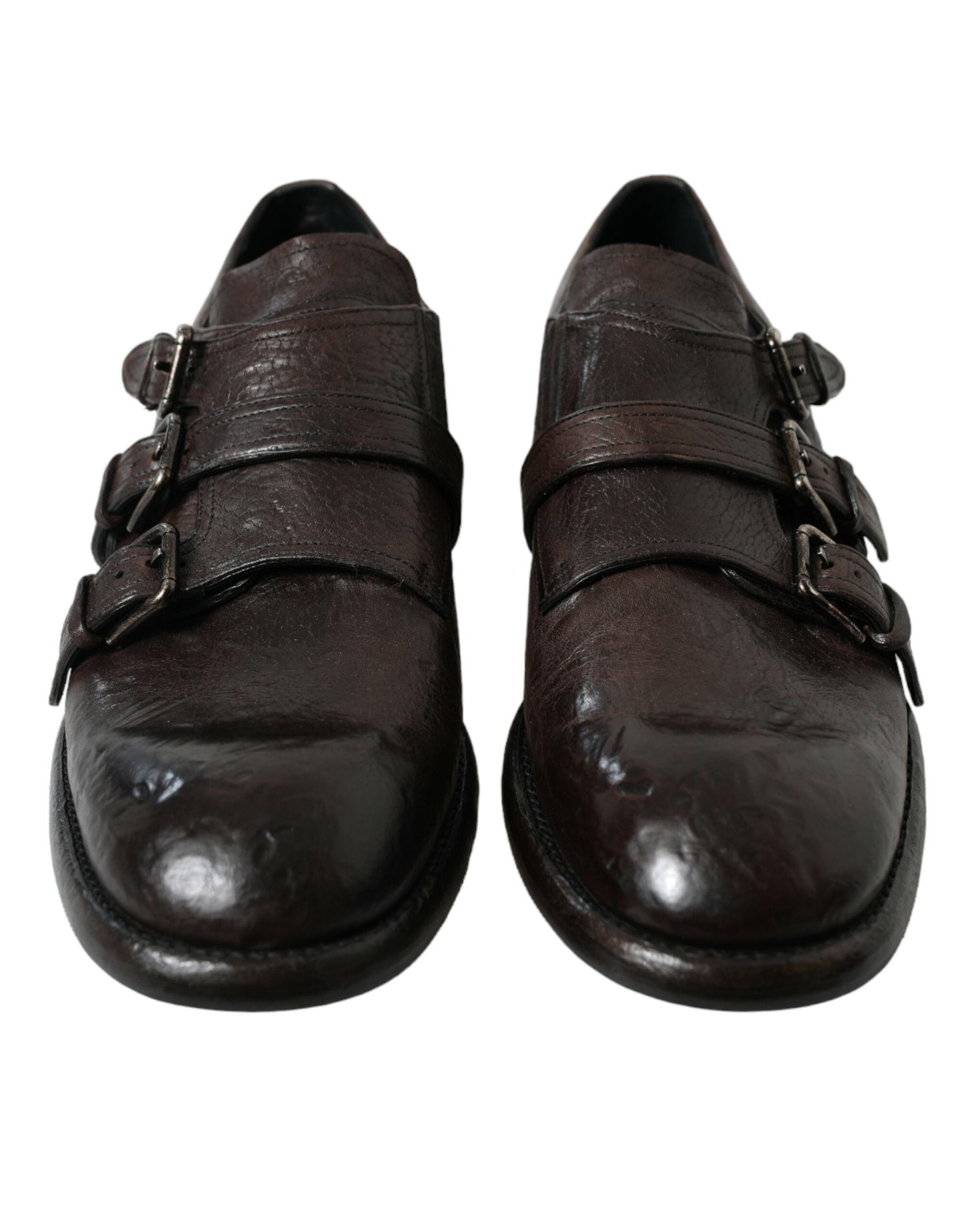 Chaussures habillées élégantes en cuir à triple boucle Dolce & Gabbana