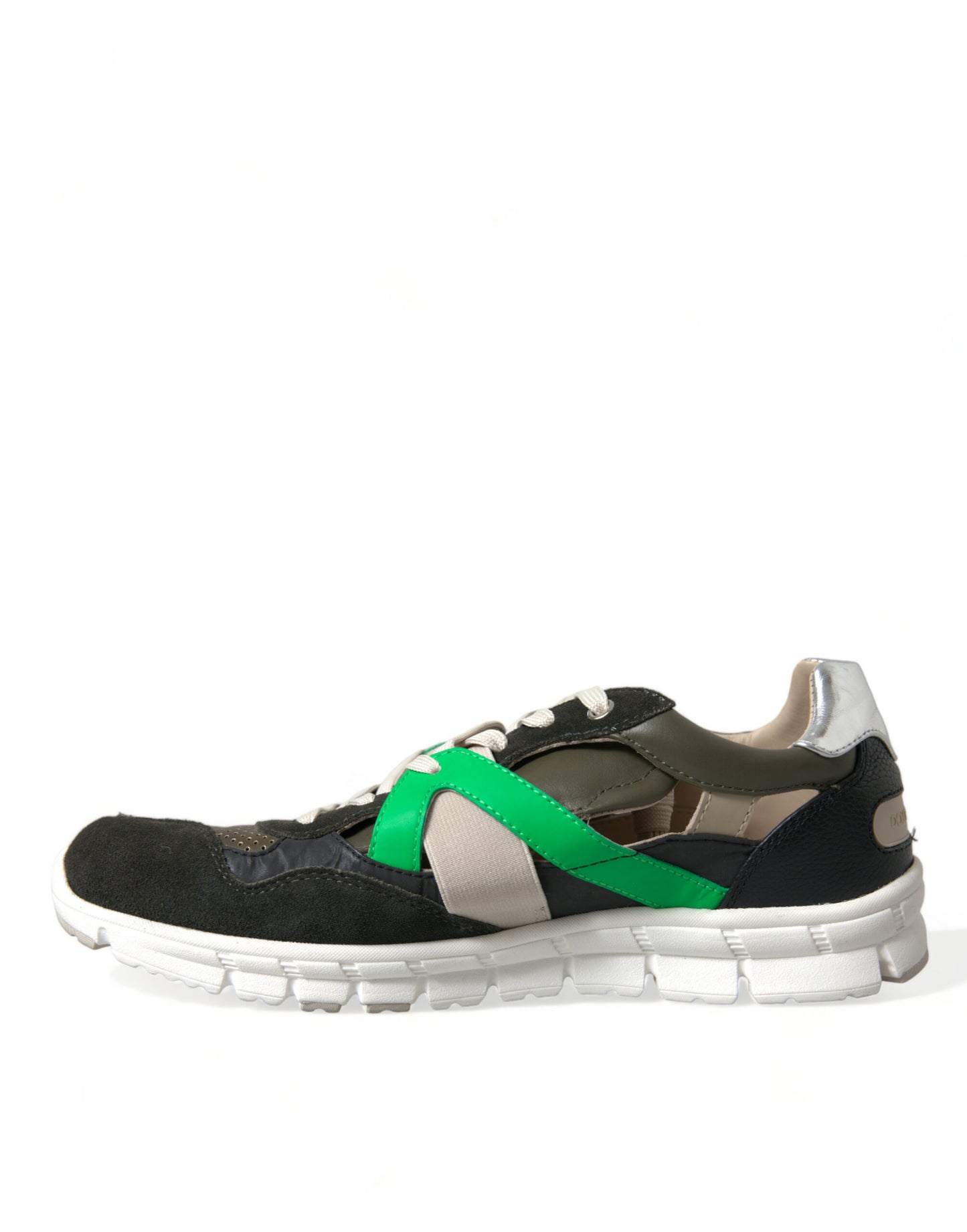 Dolce & Gabbana Multicolor Leather Suede Low Top Sneakers Shoes by Dolce & Gabbana