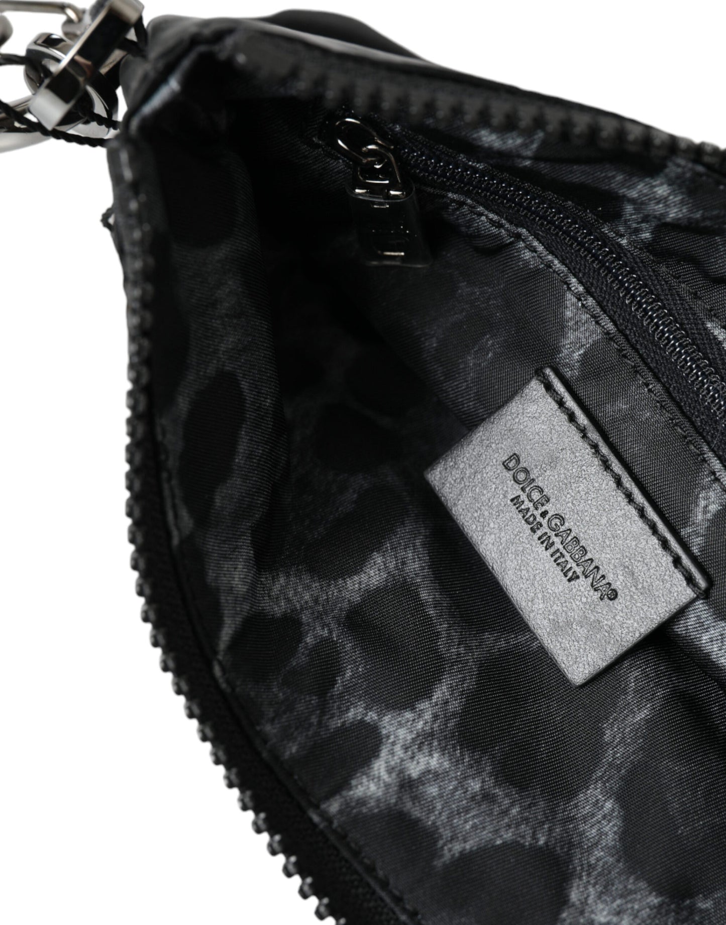 Pochette design chic en nylon et cuir Dolce & Gabbana