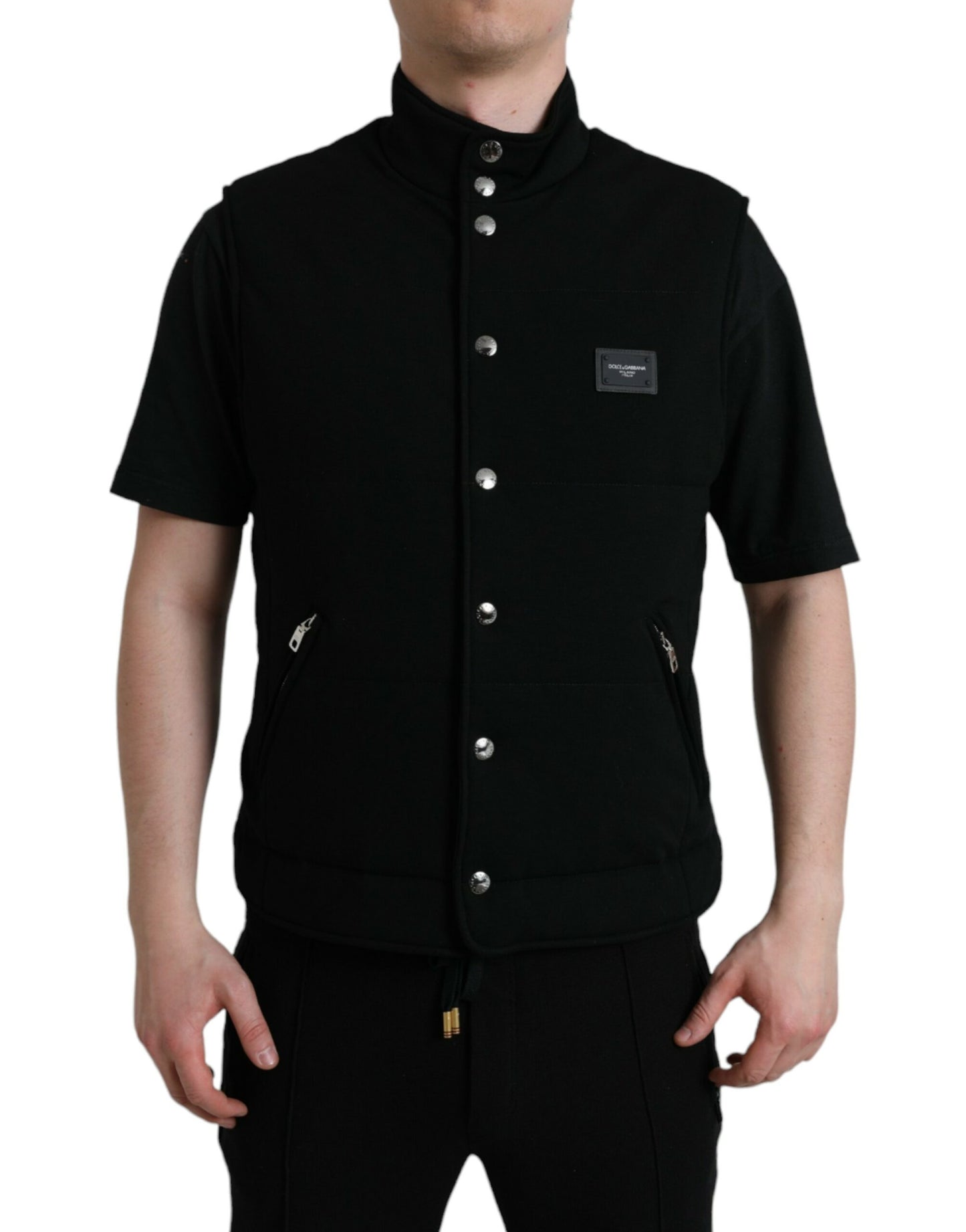 Dolce & Gabbana Élégante veste sans manches noire
