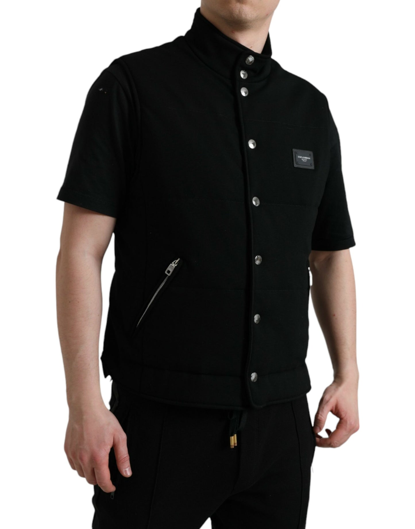 Dolce & Gabbana Élégante veste sans manches noire