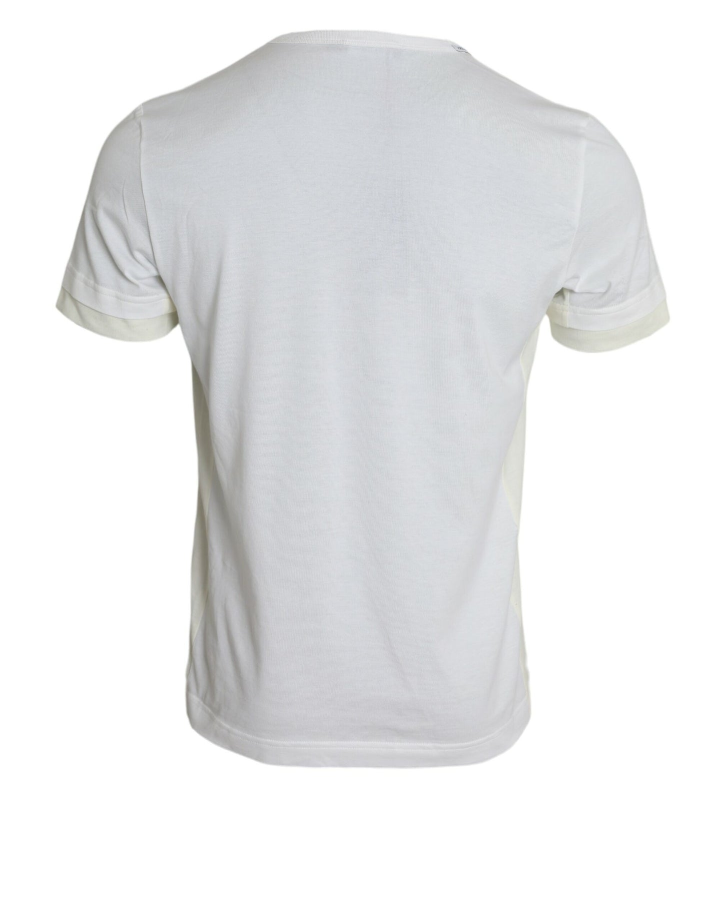 T-shirt élégant à col rond en coton blanc Dolce & Gabbana