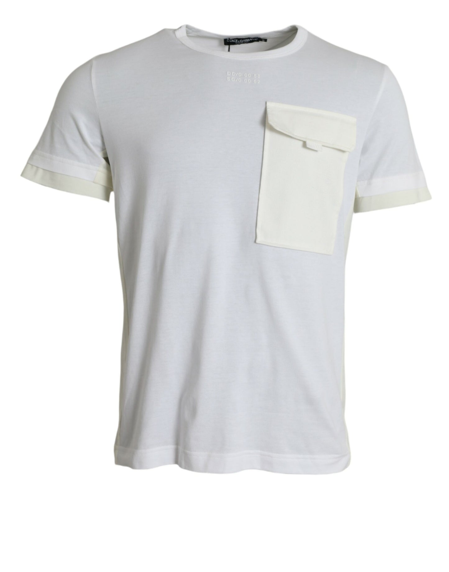 T-shirt élégant à col rond en coton blanc Dolce & Gabbana