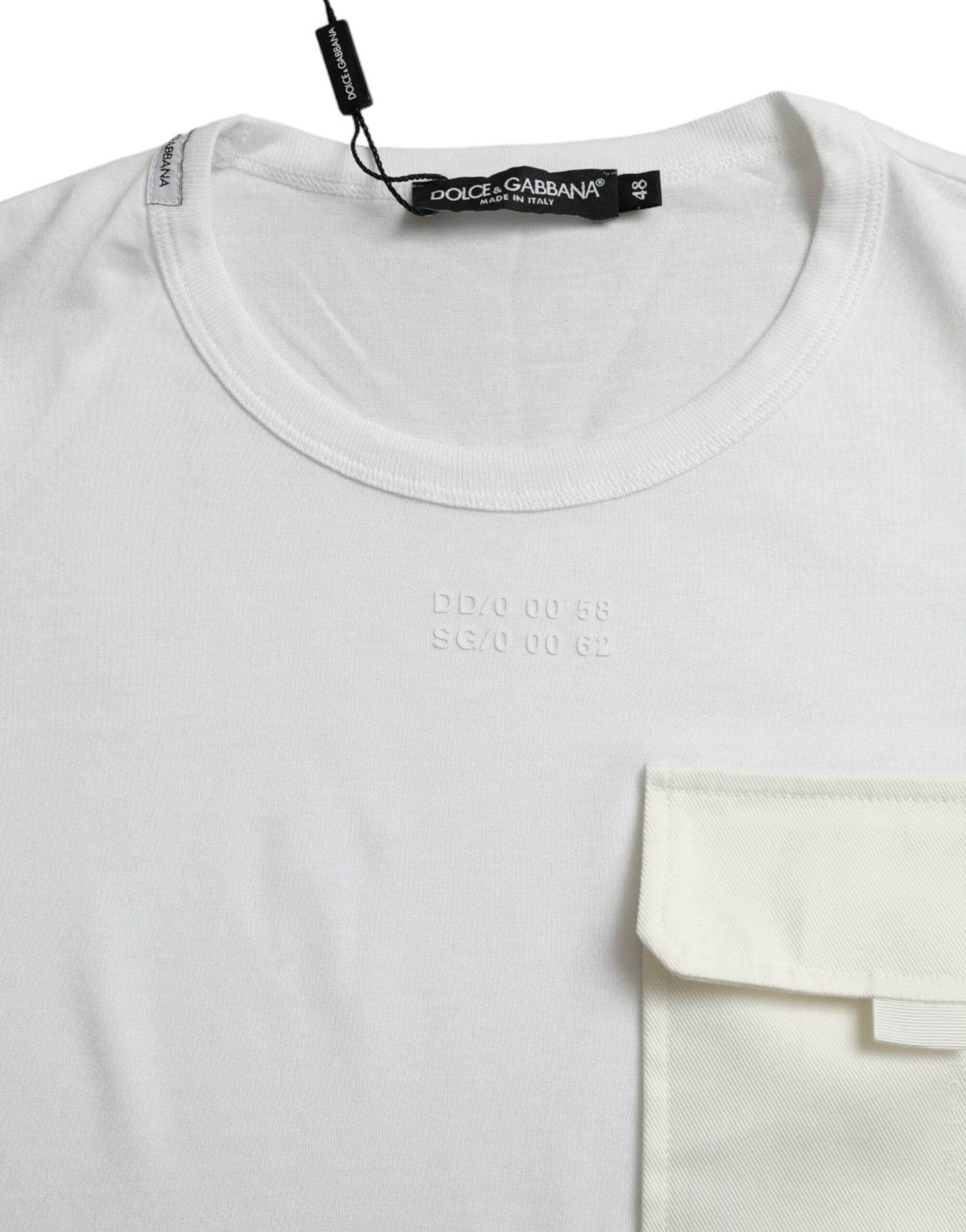 T-shirt élégant à col rond en coton blanc Dolce & Gabbana