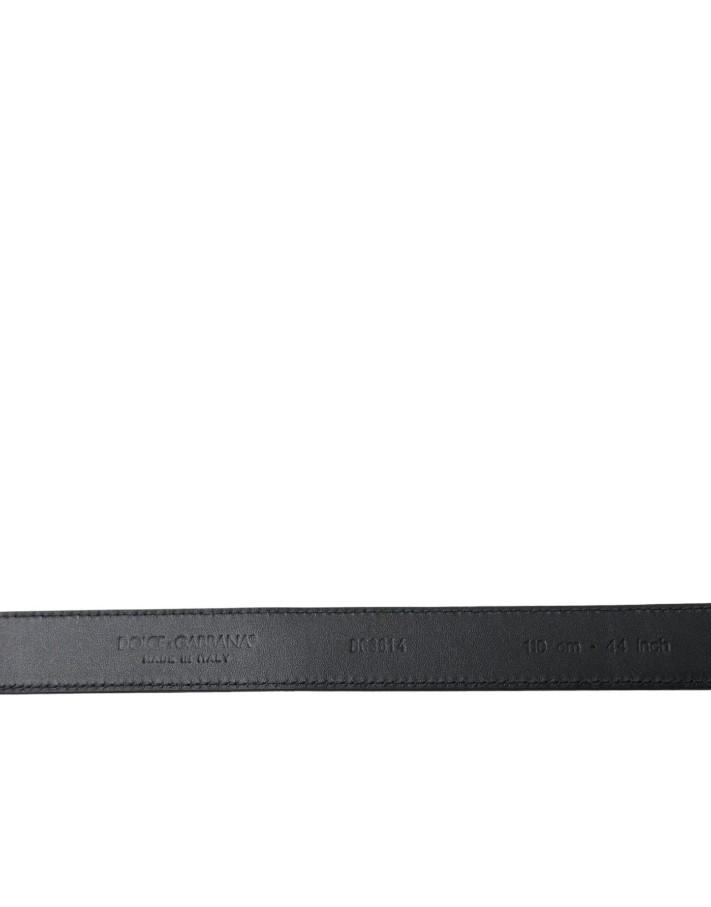 Ceinture élégante en cuir noir Dolce & Gabbana avec boucle en métal