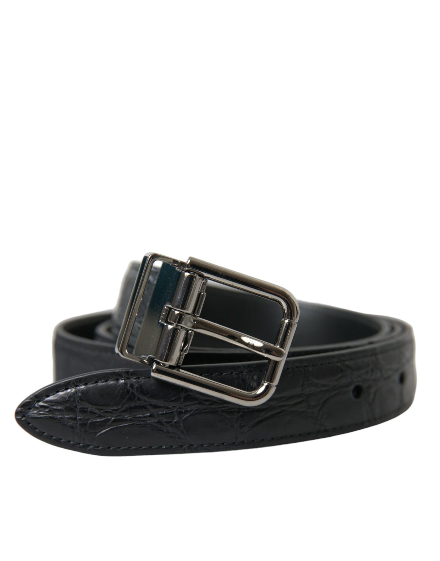 Ceinture élégante en cuir Dolce & Gabbana avec boucle en métal