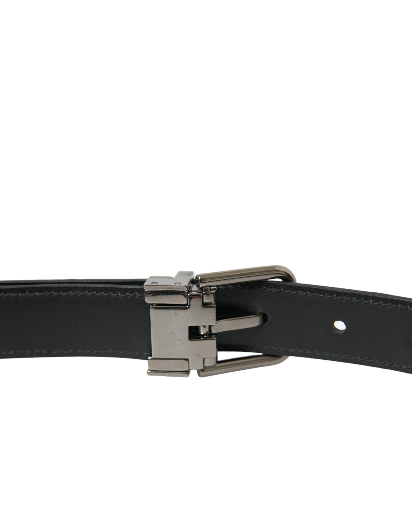 Ceinture élégante en cuir Dolce & Gabbana avec boucle en métal
