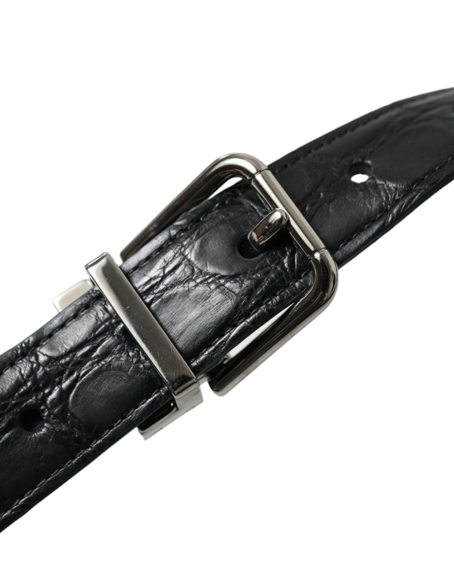 Ceinture élégante en cuir Dolce & Gabbana avec boucle en métal
