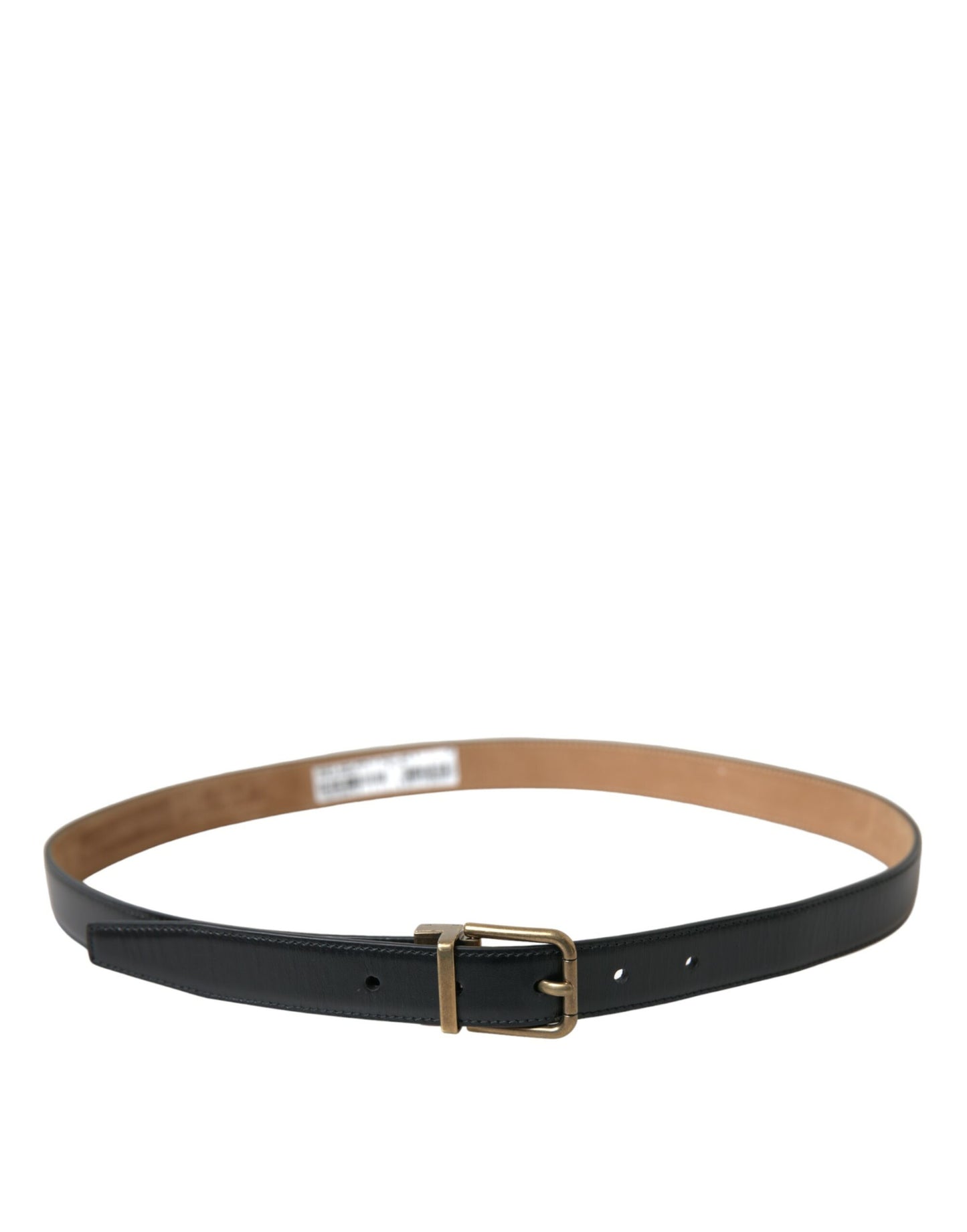 Ceinture élégante en cuir de veau noir Dolce & Gabbana