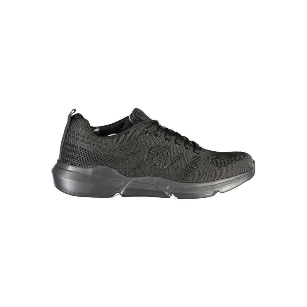 Sergio Tacchini Sleek Black Lace-up Sneakers with Contrast Detailing by Sergio Tacchini