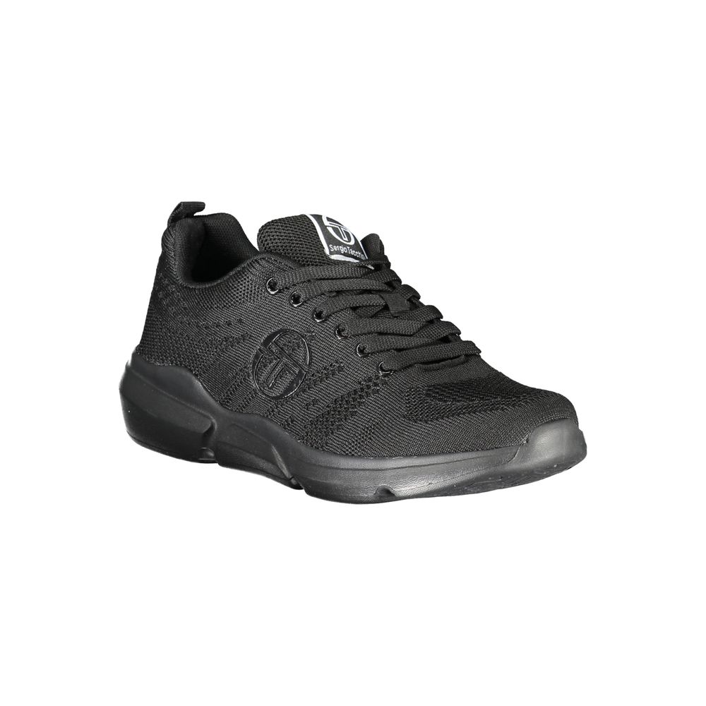 Sergio Tacchini Sleek Black Lace-up Sneakers with Contrast Detailing by Sergio Tacchini