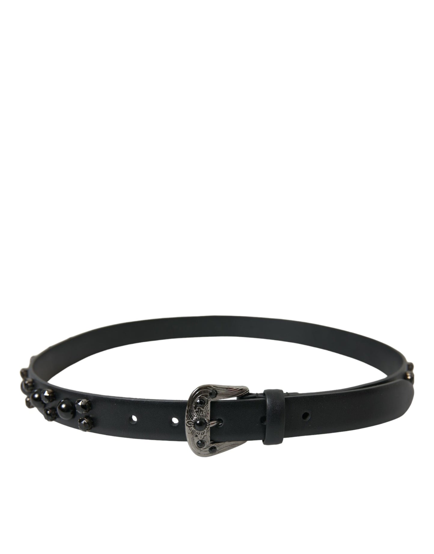 Ceinture en cuir avec logo gravé Dolce & Gabbana