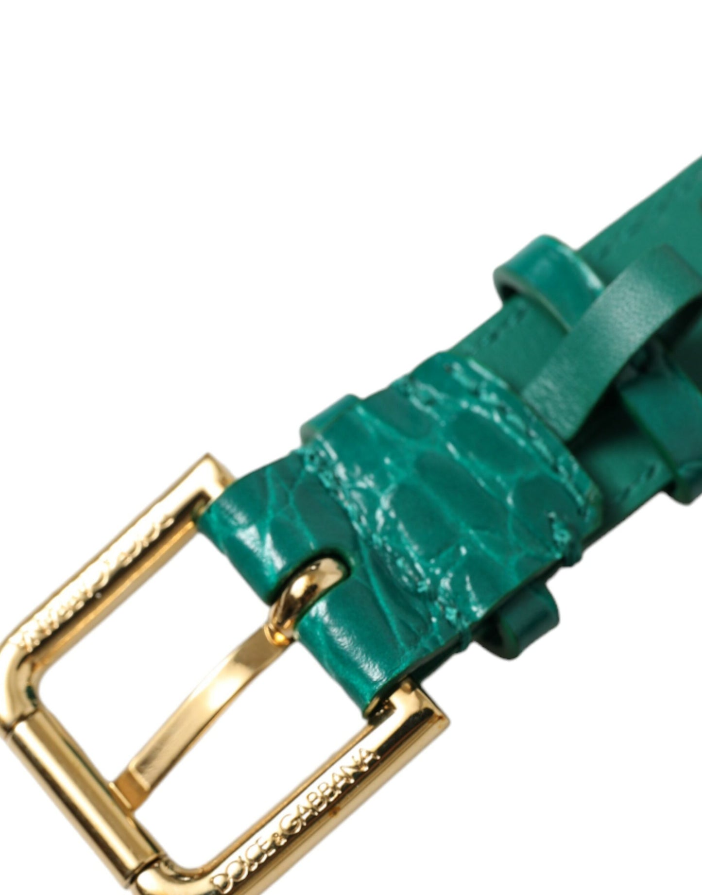 Dolce & Gabbana Élégant tour de cou en cuir vert