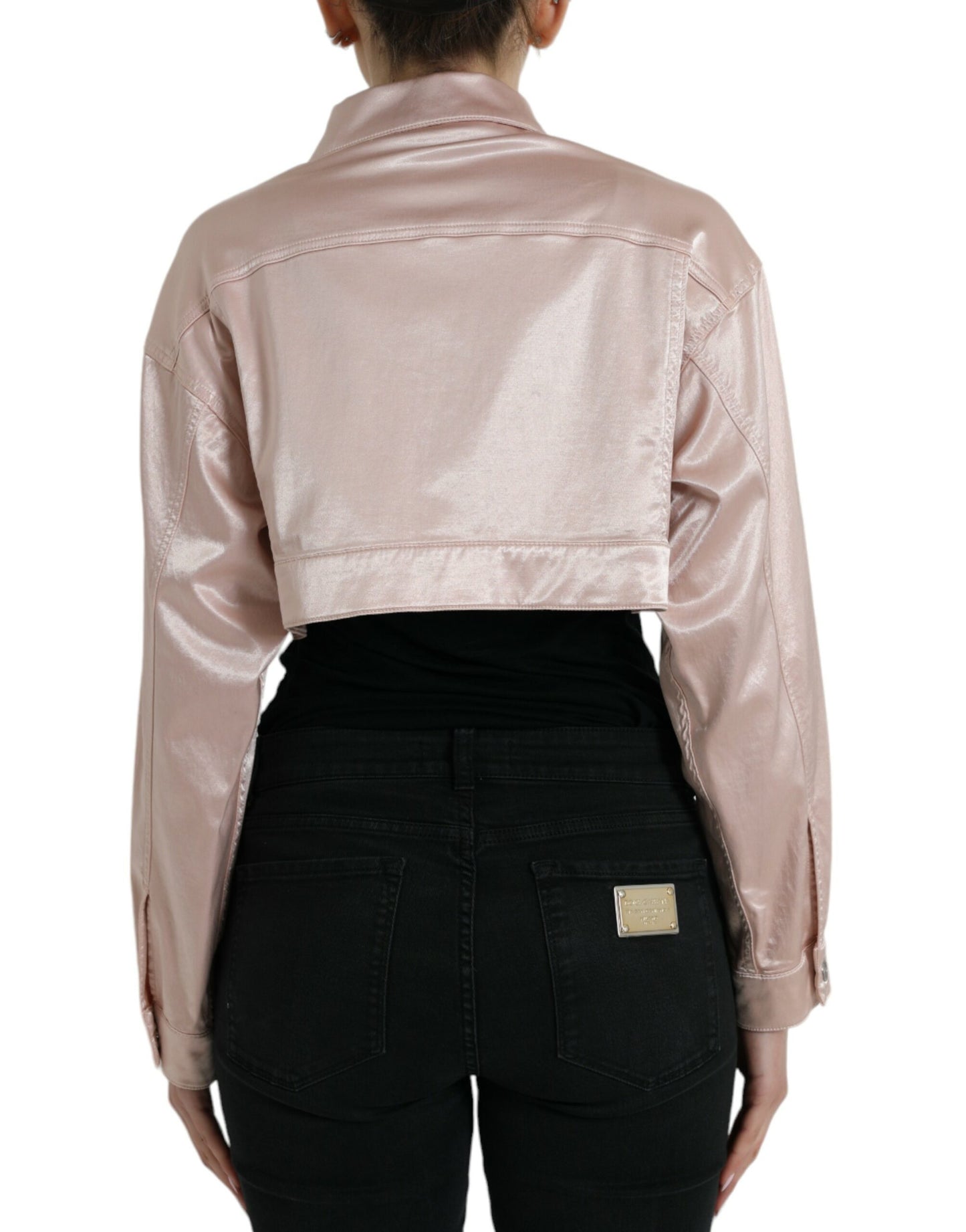 Dolce & Gabbana - Veste courte en jean rose élégante