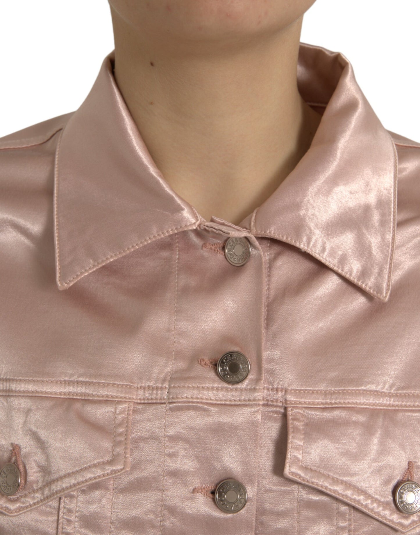 Dolce & Gabbana - Veste courte en jean rose élégante