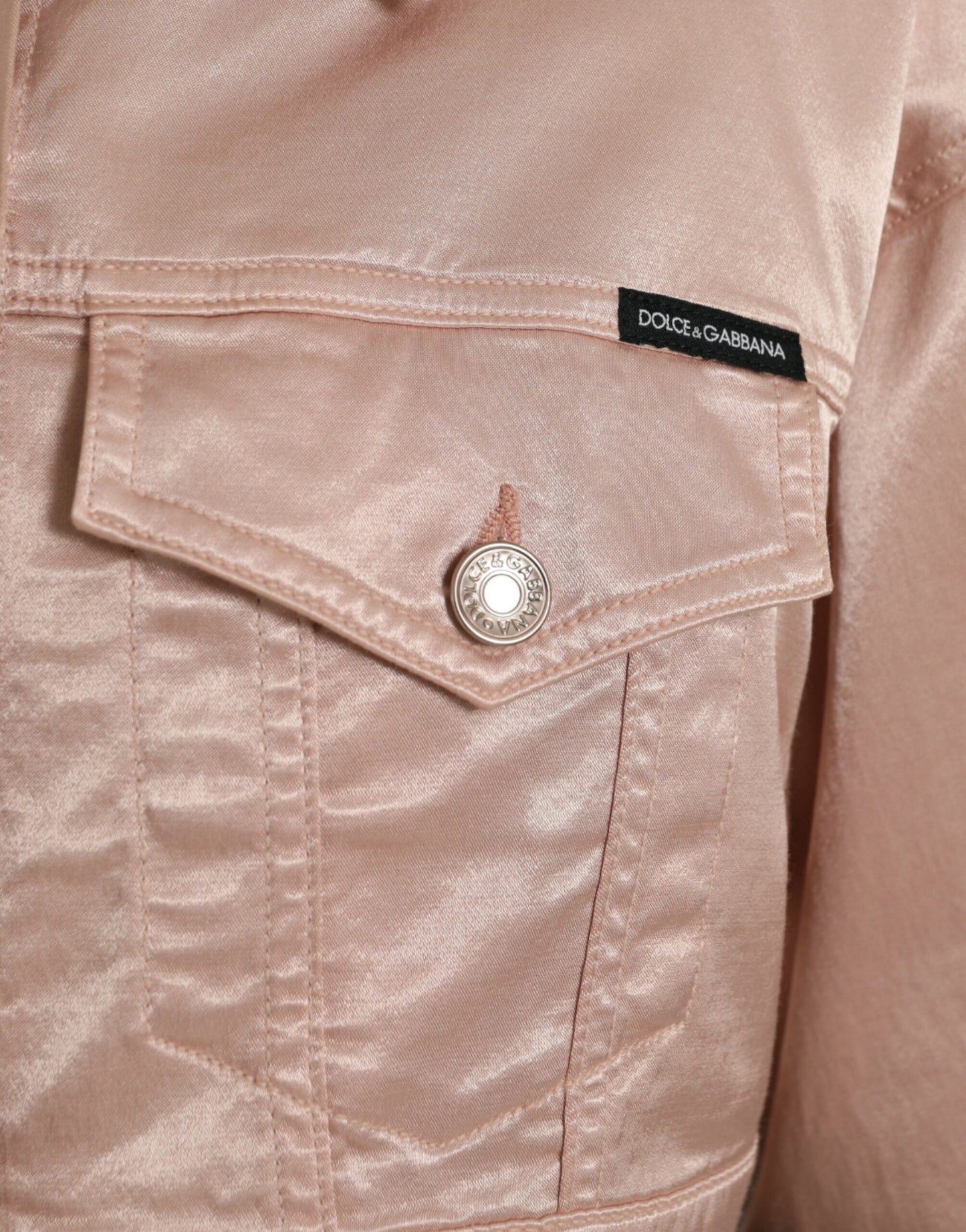 Dolce & Gabbana - Veste courte en jean rose élégante