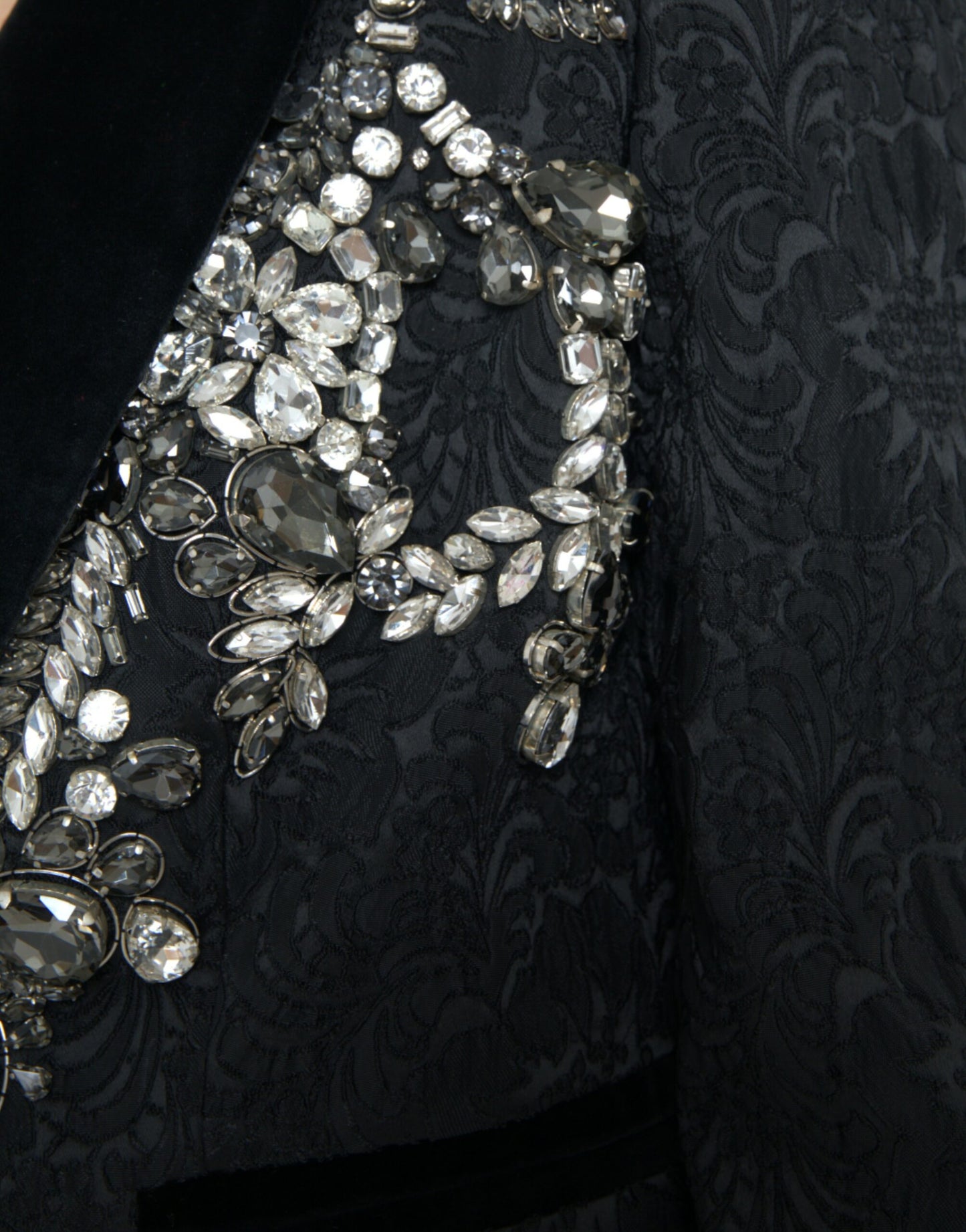 Dolce & Gabbana - Veste pardessus noire élégante ornée